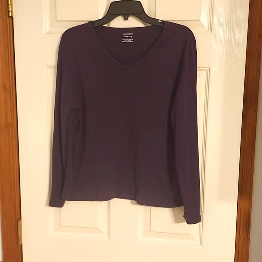 JENNIFER LAUREN Purple Shirt szLG